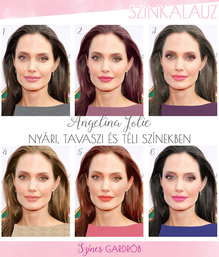 Angelina Jolie jó és rossz árnyalatú színekben